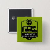 キャラバンキャンプ場事業 缶バッジ (正面&裏面)