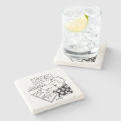 キャラバンクラブショップホームシアリーホールドアップマンガ ストーンコースター (横)