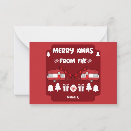 キャラバンハッピークリスマスキャンプ ノートカード (正面)