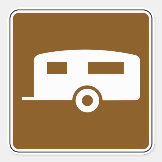 キャラバンパークステッカー スクエアシール (正面)