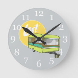 キャラバン失ったサマーホリデイ ラウンド壁時計