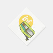 キャラバン失ったレトロ70年代スタイル スタンダードカクテルナプキン (角)