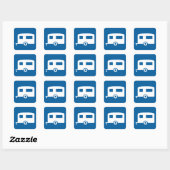 キャラバン案内標識ステッカー スクエアシール (シート)