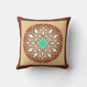 キャラメルとチョコレートのマンダラパターン クッション