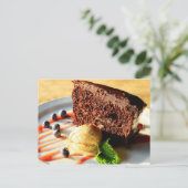 キャラメルアイスクリーム入りチョコレートケーキ ポストカード (スタンド正面)