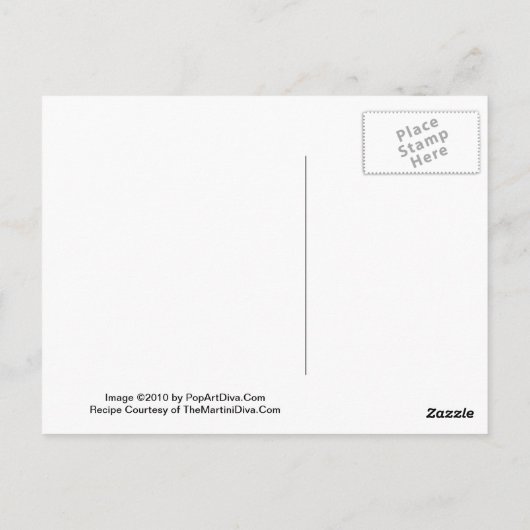 キャラメルアップルキャンディマルティーニレシピカードポストカード ポストカード (裏面)