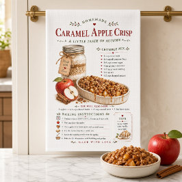 キャラメルアップルクランブル レシピ 秋のベーキング キッチンタオル