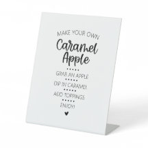 キャラメルアップルバー台座標識