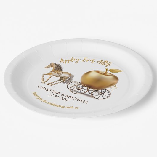 キャラメルアップル結婚式の引き出物 ペーパープレート (アングル)