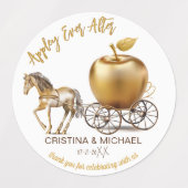 キャラメルアップル結婚式の引き出物 ラベル (デザイン2)