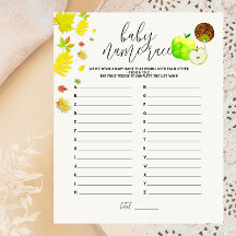 キャラメルアップル緑の赤ちゃんシャワー名レースゲーム