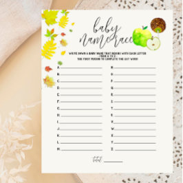 キャラメルアップル緑の赤ちゃんシャワー名レースゲーム