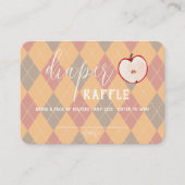 キャラメルアップル – 赤ベビーおむつラッフルインサート プレイスカード (正面)