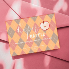 キャラメルアップル – 赤ベビーおむつラッフルインサート プレイスカード