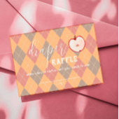 キャラメルアップル – 赤ベビーおむつラッフルインサート プレイスカード