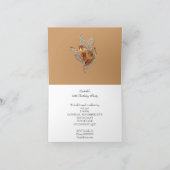 キャラメルエレガントベージュ金ゴールド誕生日パーティー折り畳み 招待状 (内部)