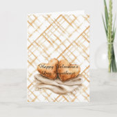 キャラメルクリームストライプハートピローズブランケットラブ カード (正面)