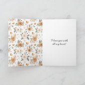 キャラメルクリームハートクッション ブランケット フラワーラブ カード (内部)