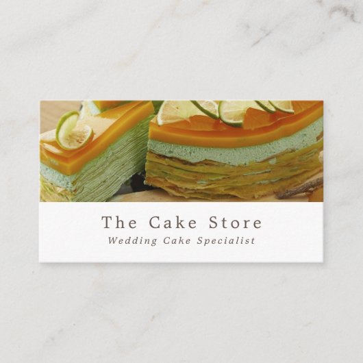 キャラメルケーキ,ケーキメーカー,ケーキストア 名刺 (正面)