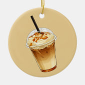 キャラメルナッツアイスコーヒー セラミックオーナメント (正面)