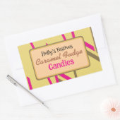 キャラメルファッジキャンディーラベル 長方形シール (封筒)