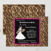 キャラメルフシアレオパードパーティの招待状 招待状 (正面/裏面)