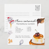 キャラメルプリン - ポストカード (正面/裏面)