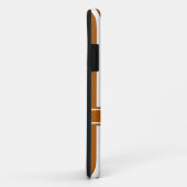 キャラメルモダンストライプモノグラム付きキャラメル Case-Mate iPhoneケース (裏面/右)