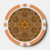 キャラメル フラクタル レース ポーカーチップ (正面)