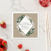 キャラリリーカントリーバーラップとレース結婚のナプキン スタンダードカクテルナプキン (インサイチュ)