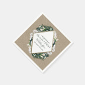 キャラリリーカントリーバーラップとレース結婚のナプキン スタンダードカクテルナプキン (角)