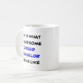 キャリアカウンセラー素晴らし、 コーヒーマグカップ (正面左)