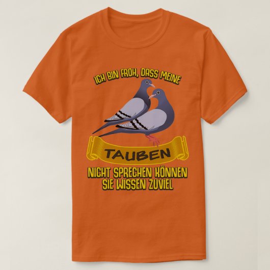 キャリアハトのジョウハト愛好家ハト Tシャツ (デザイン正面)