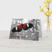 キャリアバタフライ経由のラブカードの送信 カード (黄色い花)