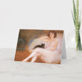 キャリアベルーズカーで黒猫とのバレリーナ カード (正面)