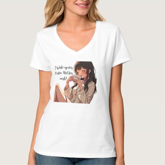 キャリア上のカフェイン：朝のマントラTee Tシャツ (正面)