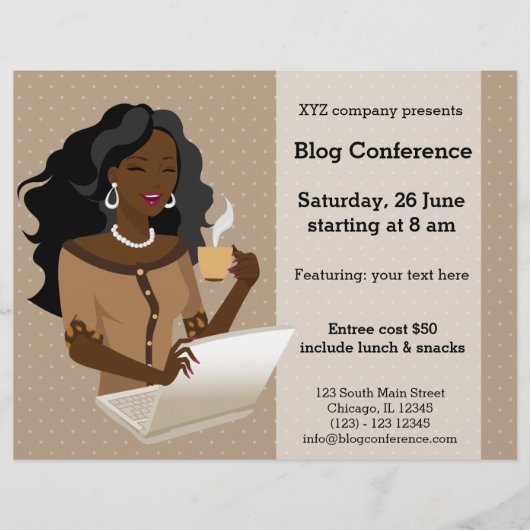 キャリア女性の黒髪 チラシ (正面)