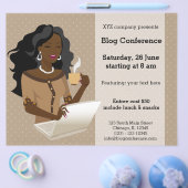 キャリア女性の黒髪 チラシ (シングル)