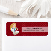 キャリア女性ブロンド髪 ラベル (インサイチュ)