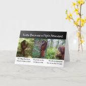 キャリア：航空会社のフライト付き添い人 カード (黄色い花)