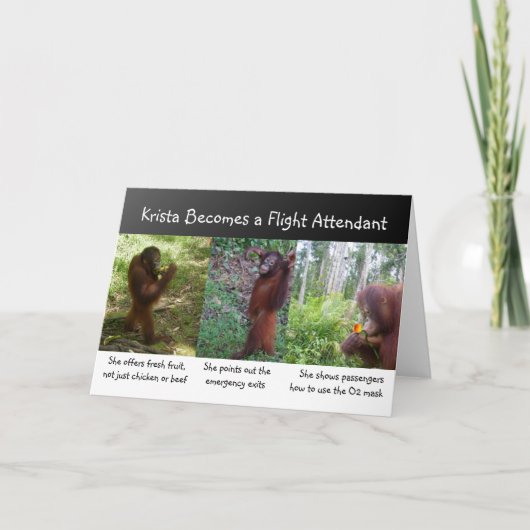 キャリア：航空会社のフライト付き添い人 カード (正面)
