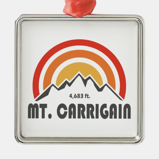 キャリゲイン山 ニューハンプシャー州 メタルオーナメント (正面)