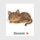 キャリコ猫のゆったりとした夢 シール (シート)