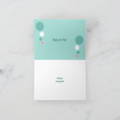 キャリコ猫座り写真サンゴターコイズ カード (内部)