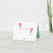 キャリコ猫座り写真サンゴターコイズ カード (裏面)