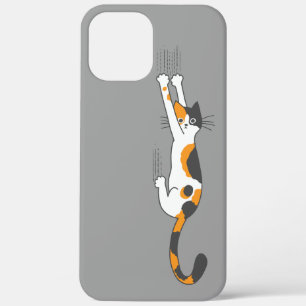 キャリコ·キャッぶら下がったト·オン·おもしろい猫好きズ iPhone 12 PRO MAX ケース