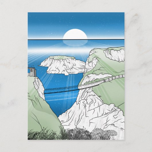 キャリック・アレードロープブリッジアイルランド ポストカード (正面)