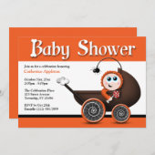 キャリッジハロウィーンベビーシャワー招待状 招待状 (正面/裏面)