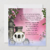 キャリッジピンクローズプリンセスバースデーパーティー 招待状 (裏面)