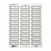 キャリッジベビーシャワーデスラベル – 青と緑 ラベル (フルシート)